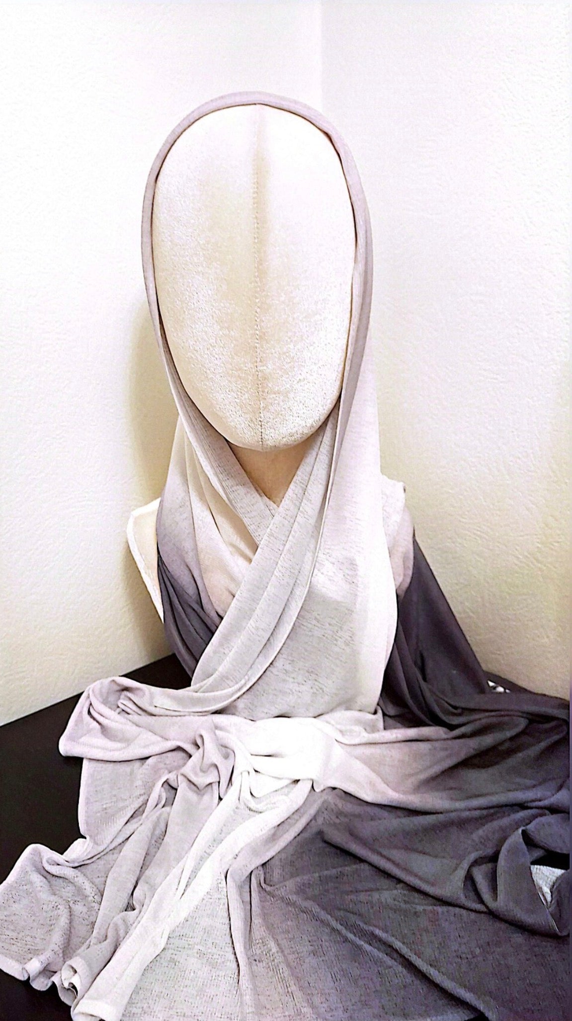 Grå & Ljustonad Luminere Hijab