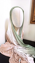 Grön & Beige Luminere Hijab
