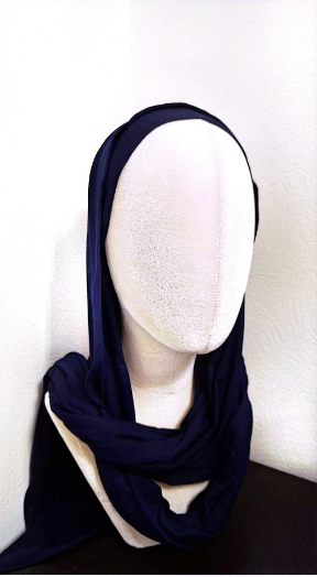 Marinblå Kuwait Hijab (Två Delar)