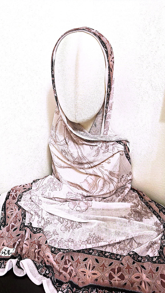 Sand & Puderrosa Lycra Hijab