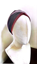 Vinröd & Grå Turban