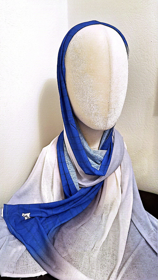 Vit & Blå Luminere Hijab